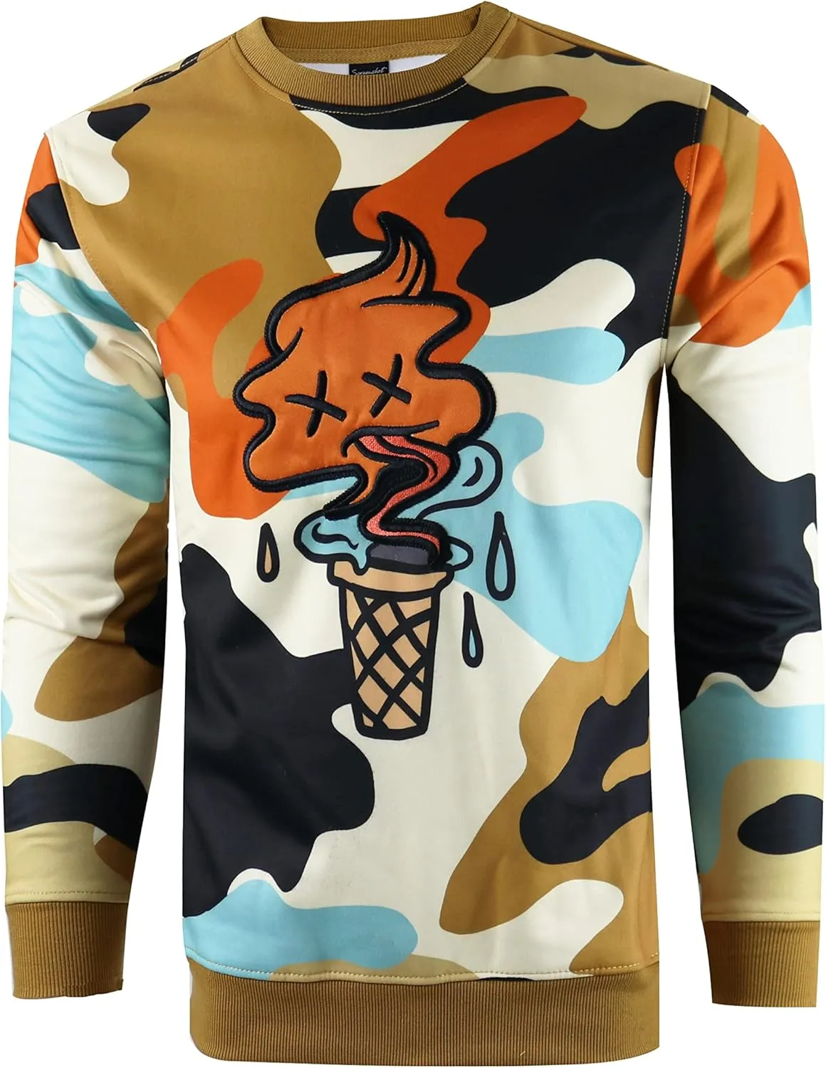 Screenshotbrand Mens Urban Hip Hop Premium Fleece - Pullover Active Urbanwear Street Fashion Crew Neck Sweatshirt
