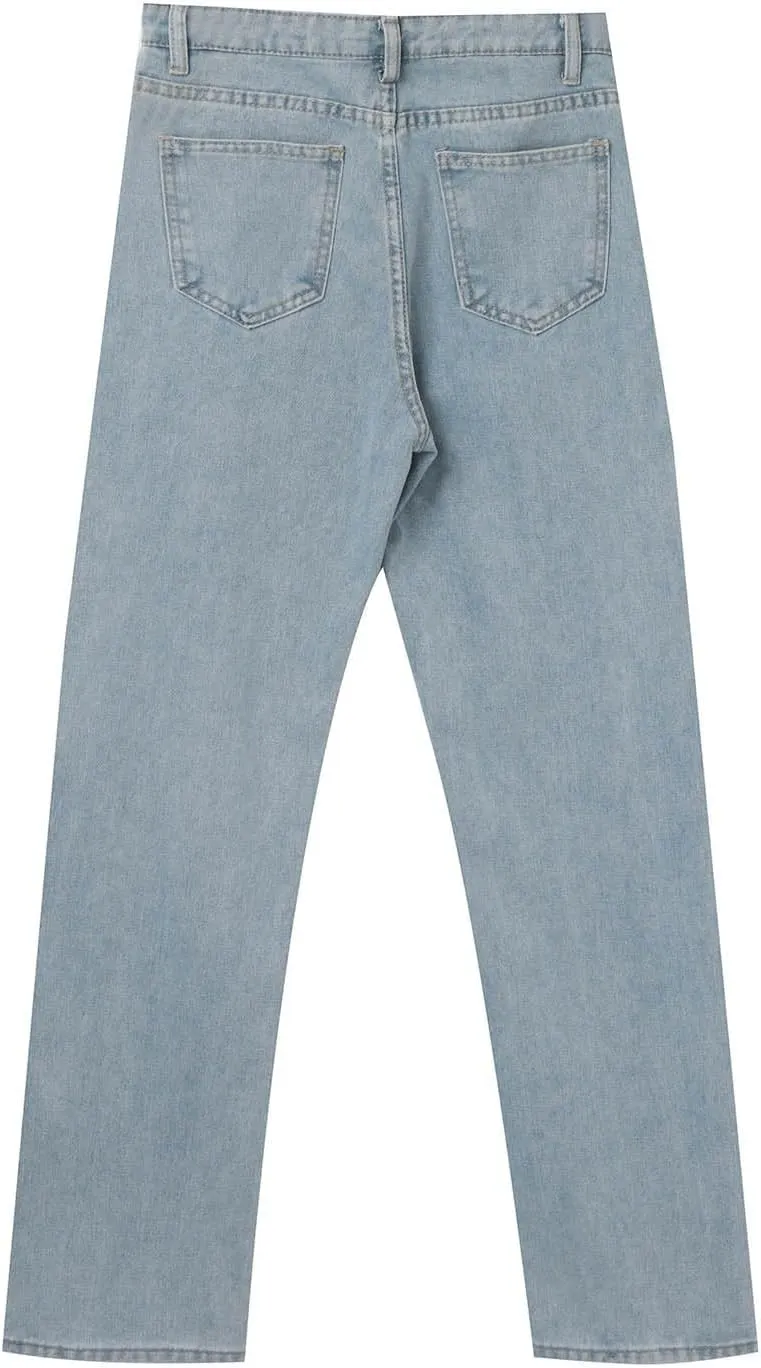sdbrld Cargo Pants Women Adjustable Waist XXL Multiple Pocket Relaxed Fit Straight Wide Leg Y2K Pants Trousers Fashion Jeans