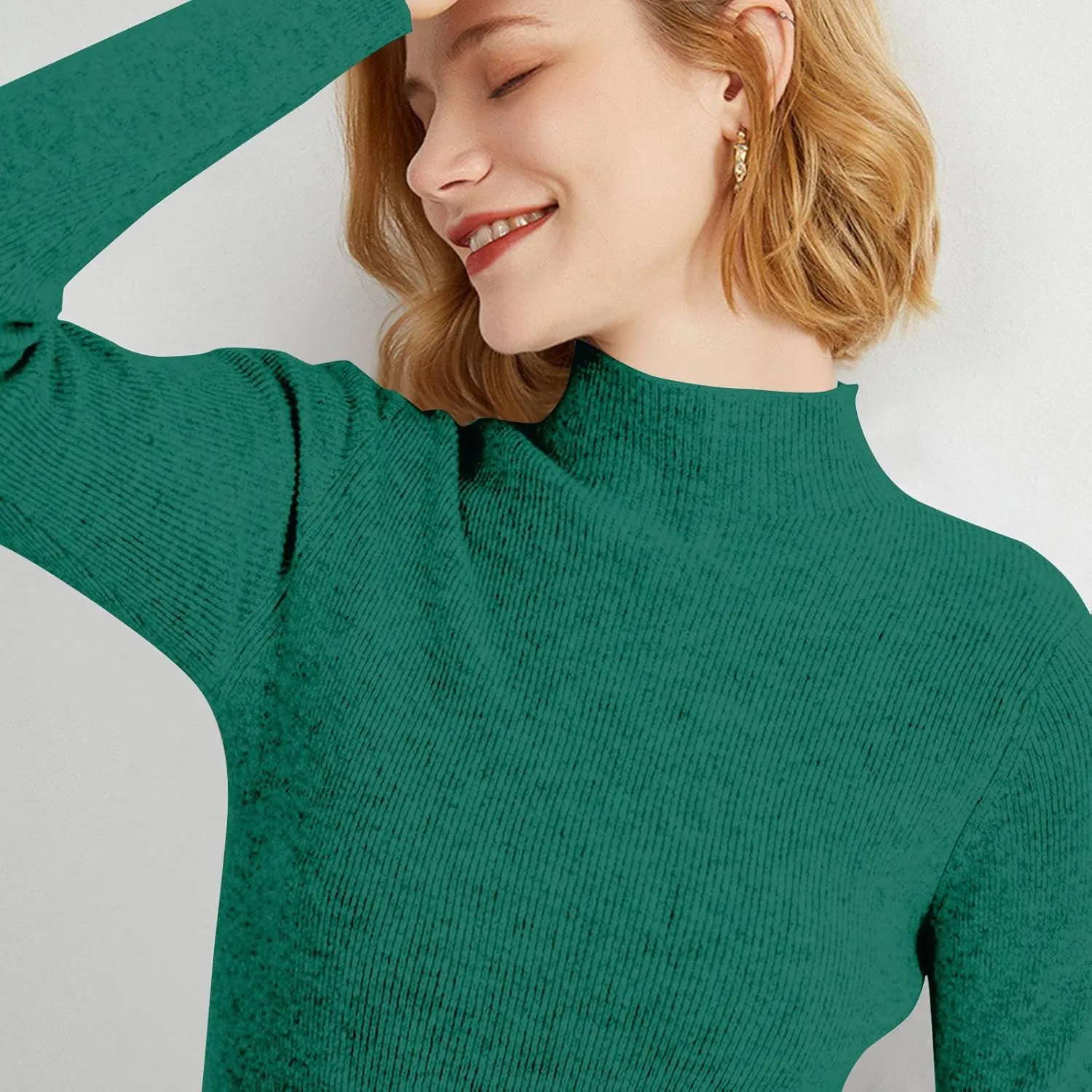 SERYU Cashmere Sweaters for Women Half Turtleneck Long Sleeve Cute Sweater Spring 2025 Trendy Outfits Knit Pullover Tops