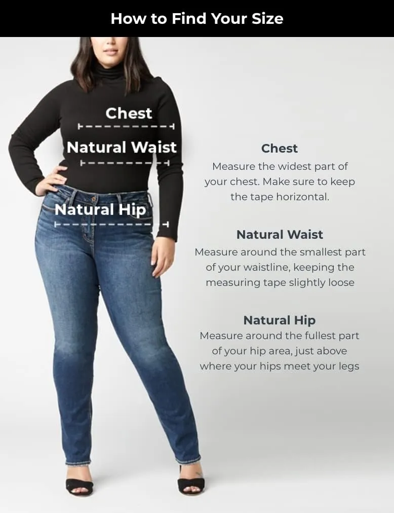 Silver Jeans Co. Women's Plus Size Mid-Rise Boyfriend Jeans
