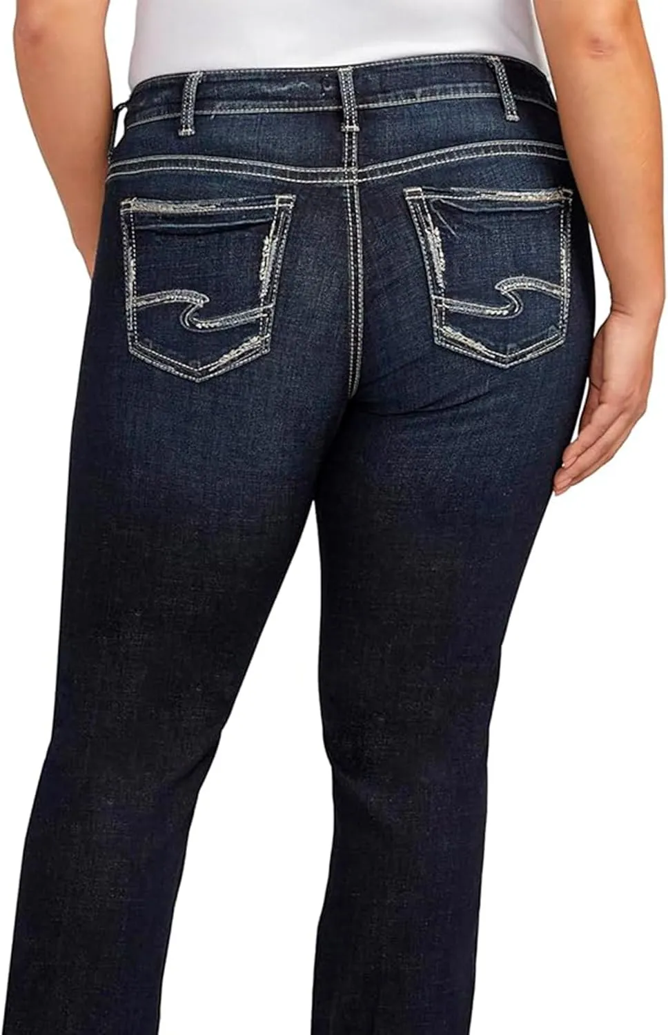 Silver Jeans Co. Women's Plus Size Mid-Rise Boyfriend Jeans