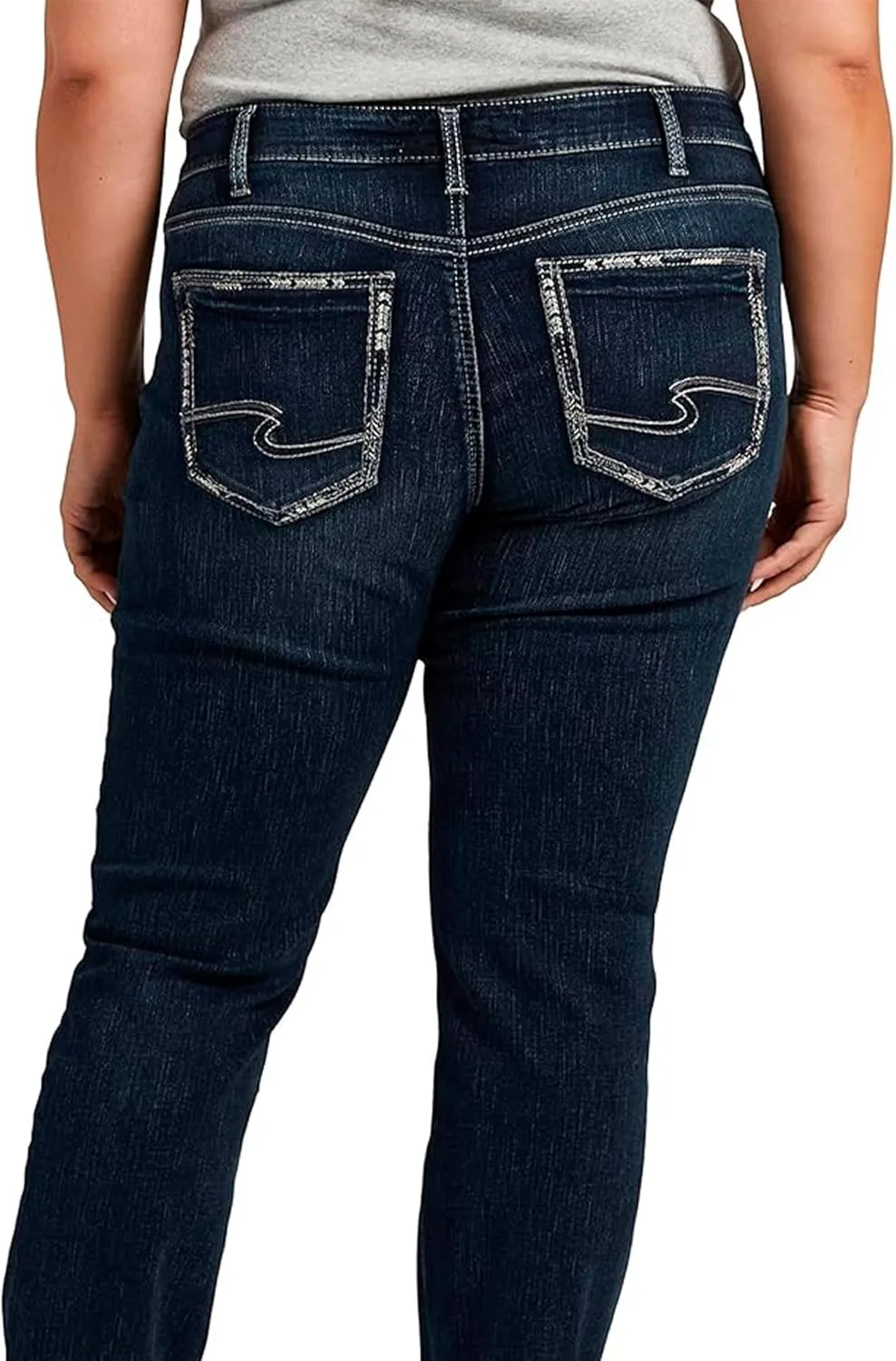 Silver Jeans Co. Women's Plus Size Mid-Rise Boyfriend Jeans