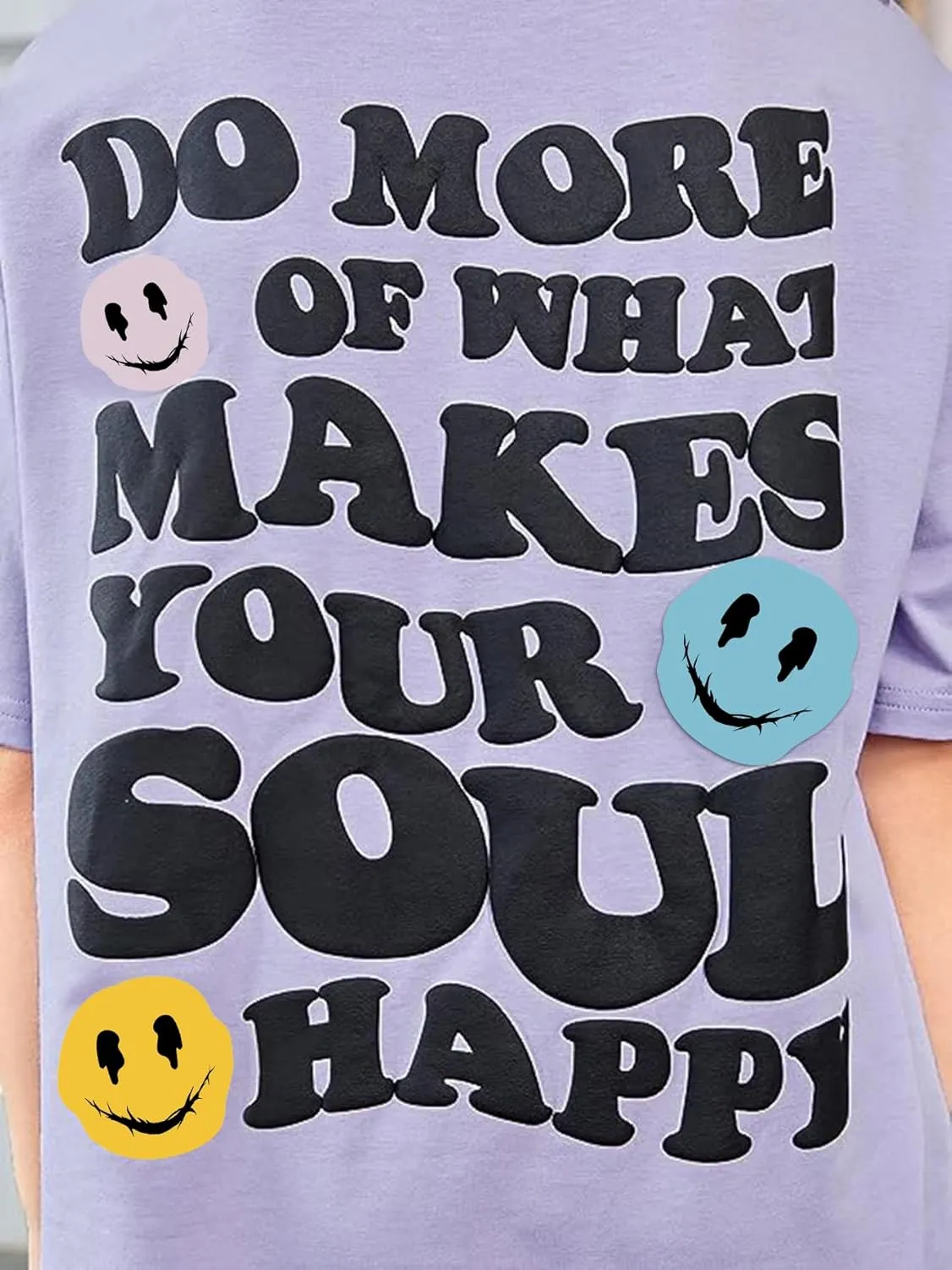 SOLY HUX Girl's Letter Graphic T Shirts Short Sleeve Cute Shirts Oversized Loose Tee Summer Tops