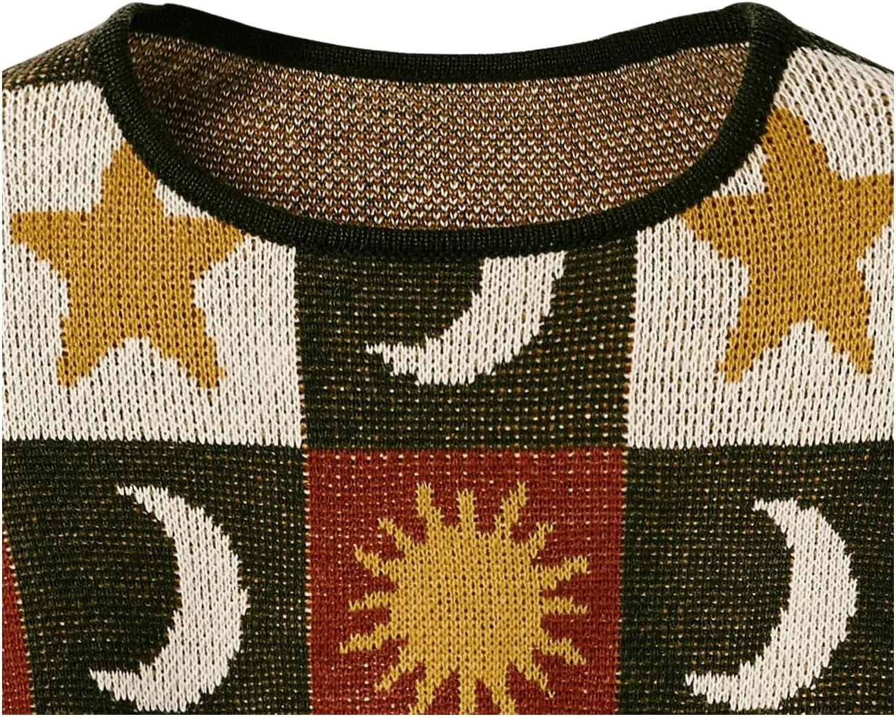 SOLY HUX Plus Size Y2K Cropped Sweaters for Women Star Graphic Sweaters Pullover Boho Tops Grunge Clothes 90s Outfits