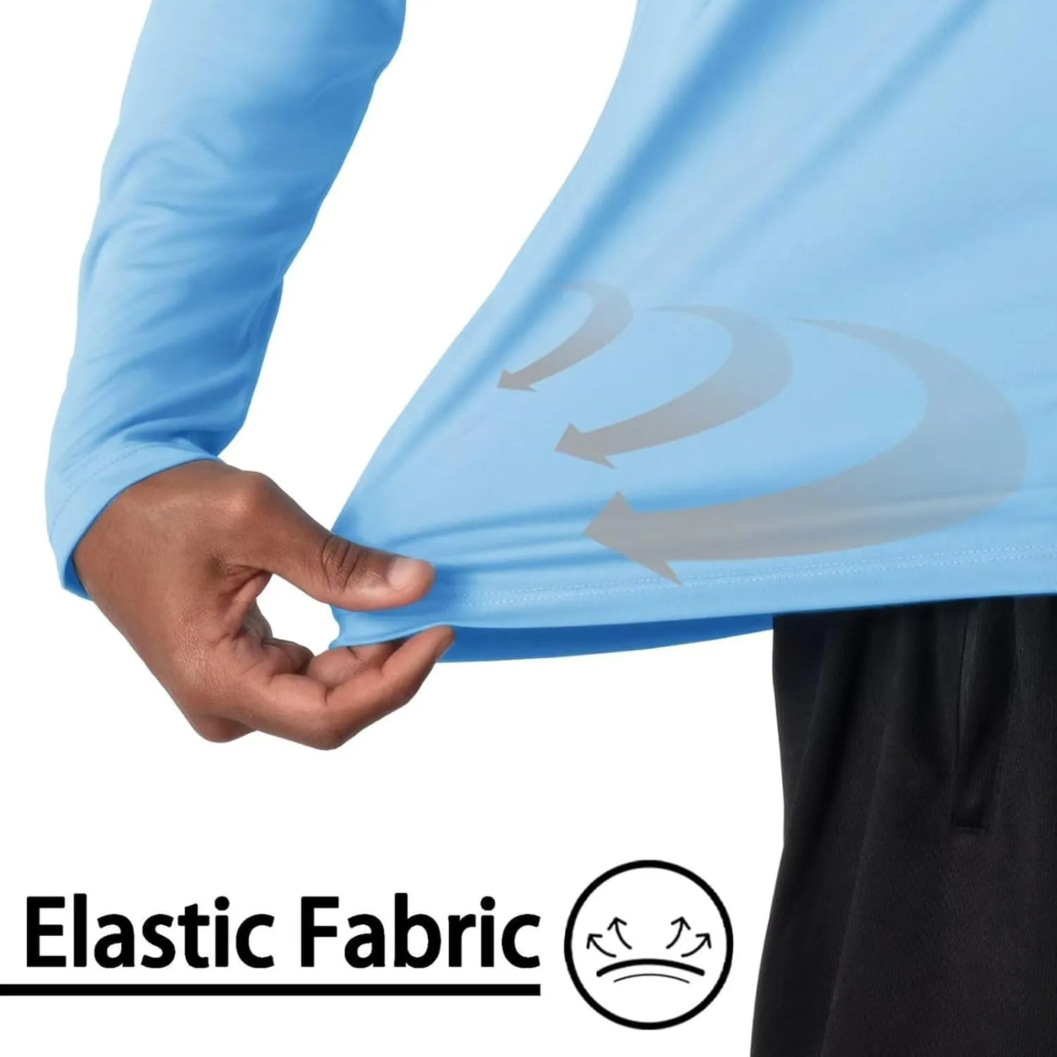 Sun Protection Shirts Men Long Sleeve Fishing Shirts Casual Lightweight Hoodie Breathable Athletic Hiking Tee Shirt