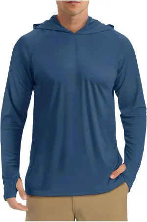 Sun Protection Shirts Men Long Sleeve Fishing Shirts Casual Lightweight Hoodie Breathable Athletic Hiking Tee Shirt