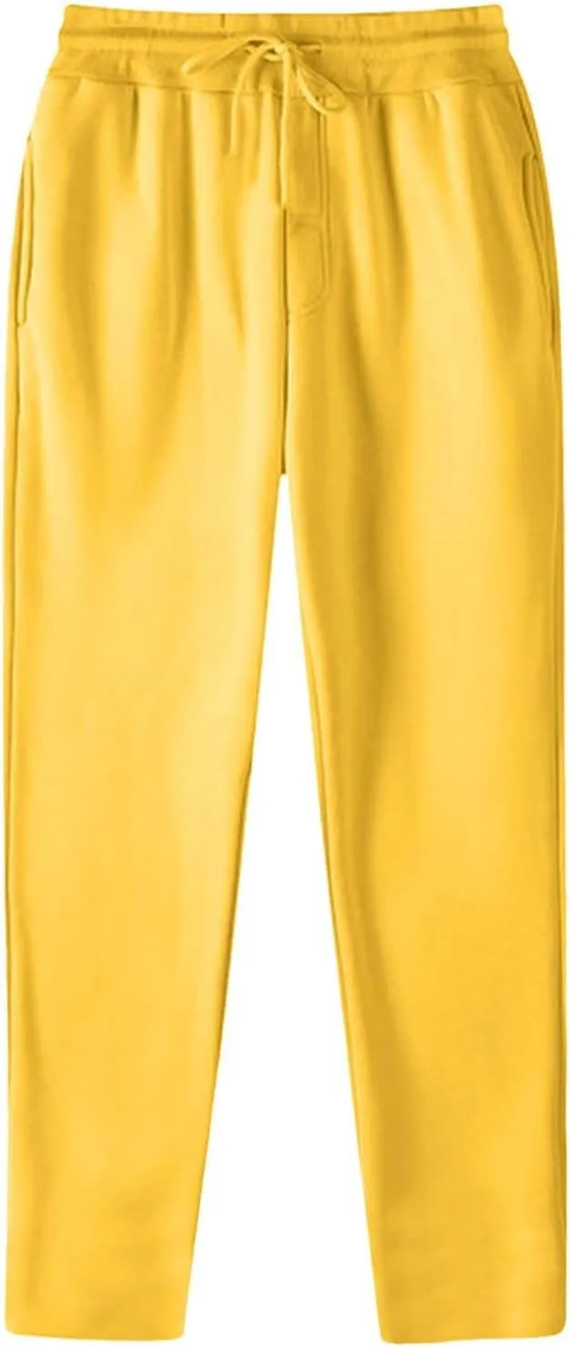 Sweatpants for Men Baggy, Mens Sweatpants Casual Fleece Jogger Athletic Running Straight Leg Trousers with Pockets