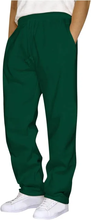 Sweatpants for Men Casual Lightweitght Trousers Straight Leg Baggy Elastic Joggers Athletic Lounge Pants with Pockets