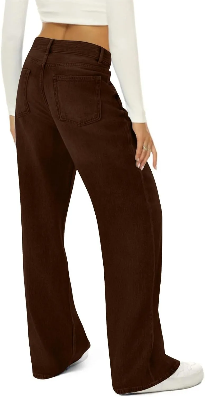 Sweatpants That Look Like Boyfriend Sweatpant Jeans Womens Wide Leg High Waist Jeans with Pockets