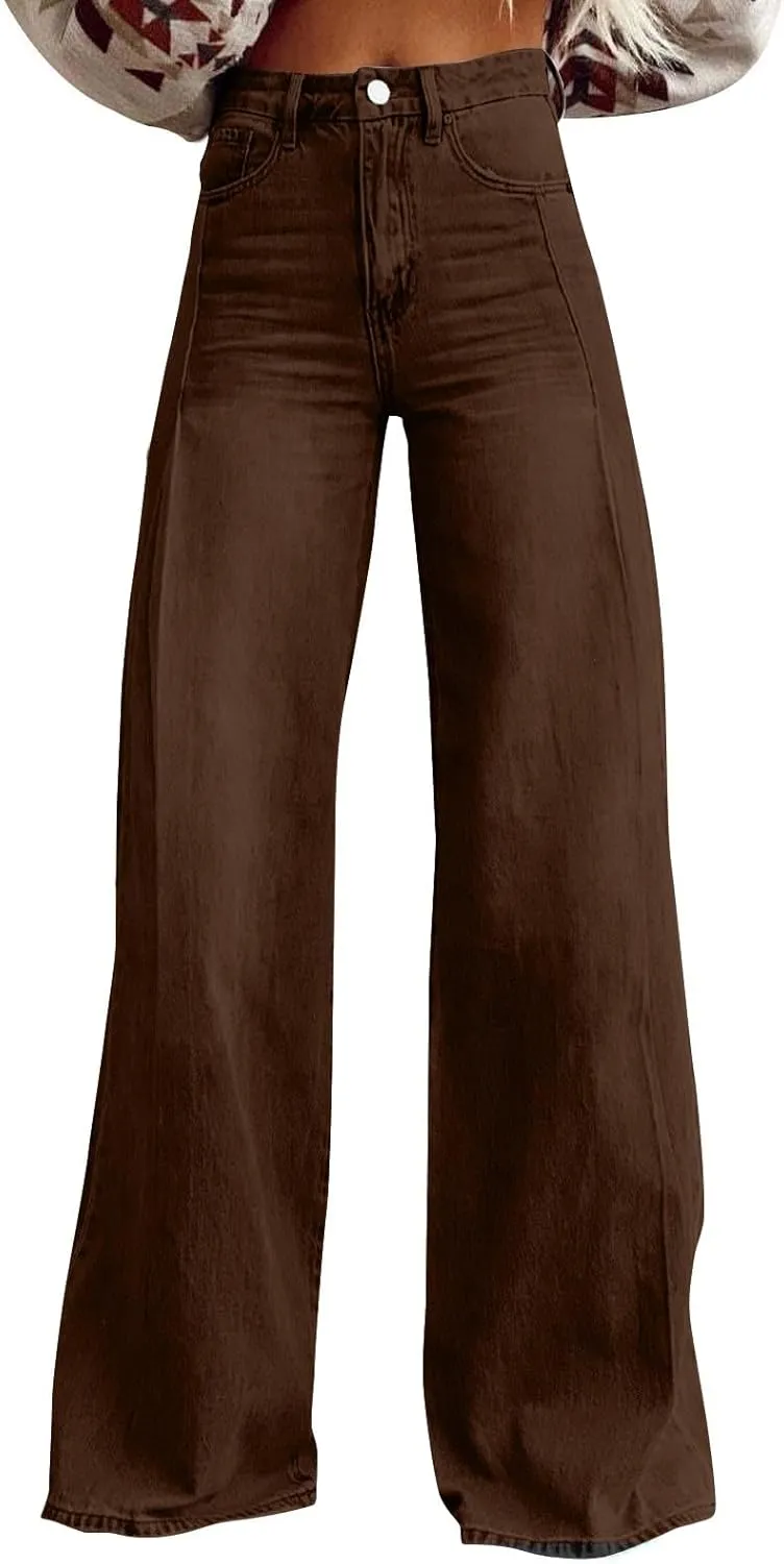 Sweatpants That Look Like Boyfriend Sweatpant Jeans Womens Wide Leg High Waist Jeans with Pockets
