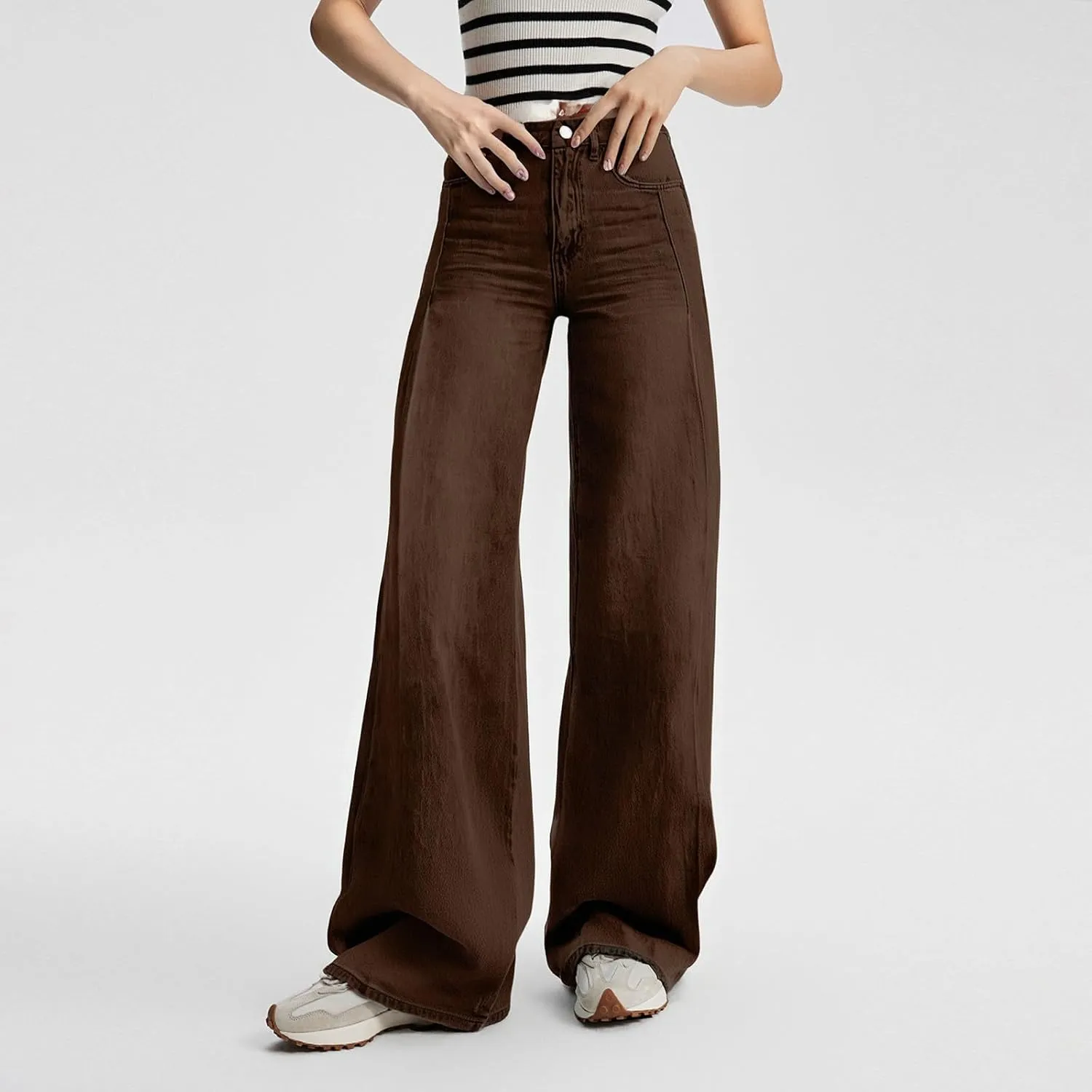 Sweatpants That Look Like Boyfriend Sweatpant Jeans Womens Wide Leg High Waist Jeans with Pockets