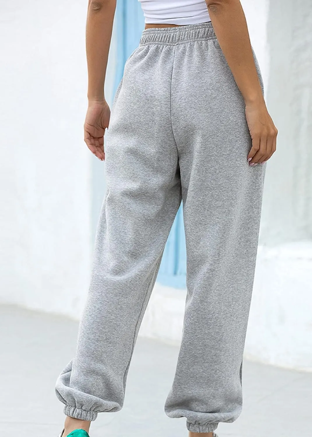 TSMNZMU Womens Cinch Bottom Sweatpants Fit Lounge Trousers with Pockets High Waist Jogger Pants for Gym Sporty Athletic