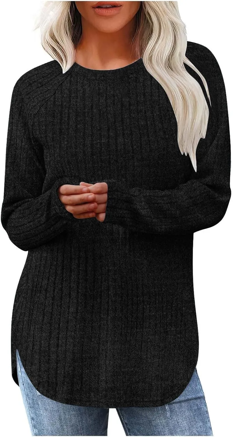 Tunic Pullover Fall Shirts Women Clothes Long Sleeve Shirt Woman Wear Fashion 2025 Trendy Travel Outfit Winter Tops
