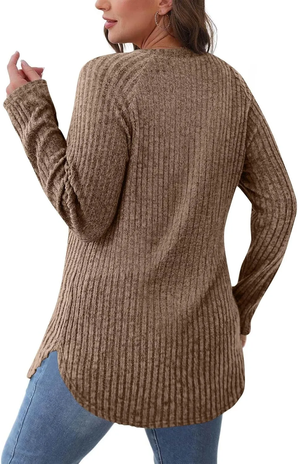 Tunic Pullover Fall Shirts Women Clothes Long Sleeve Shirt Woman Wear Fashion 2025 Trendy Travel Outfit Winter Tops