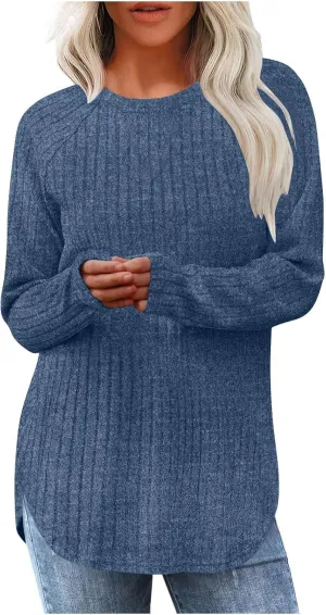 Tunic Pullover Fall Shirts Women Clothes Long Sleeve Shirt Woman Wear Fashion 2025 Trendy Travel Outfit Winter Tops
