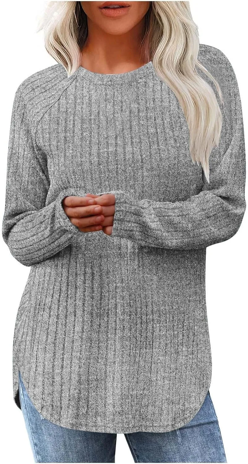 Tunic Pullover Fall Shirts Women Clothes Long Sleeve Shirt Woman Wear Fashion 2025 Trendy Travel Outfit Winter Tops