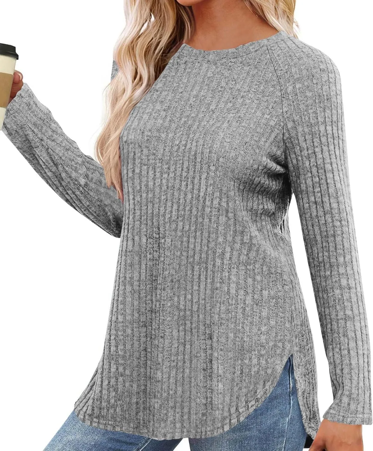 Tunic Pullover Fall Shirts Women Clothes Long Sleeve Shirt Woman Wear Fashion 2025 Trendy Travel Outfit Winter Tops