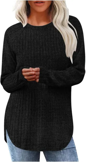 Tunic Pullover Fall Shirts Women Clothes Long Sleeve Shirt Woman Wear Fashion 2025 Trendy Travel Outfit Winter Tops