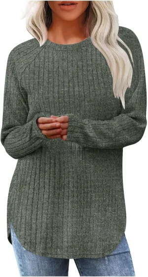 Tunic Pullover Fall Shirts Women Clothes Long Sleeve Shirt Woman Wear Fashion 2025 Trendy Travel Outfit Winter Tops