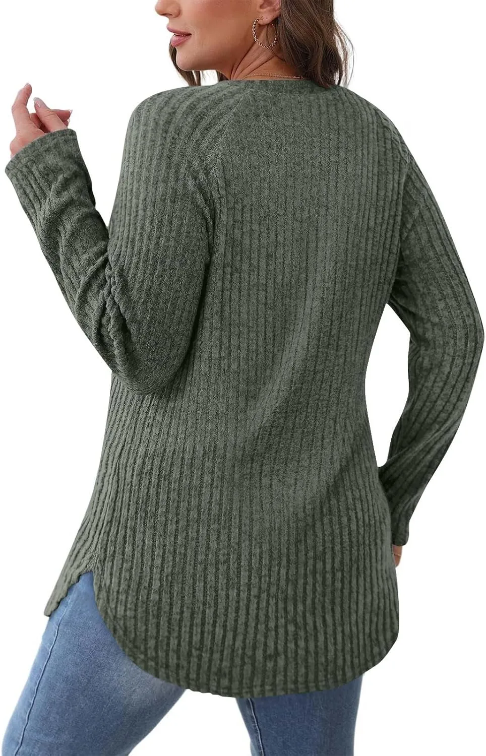 Tunic Pullover Fall Shirts Women Clothes Long Sleeve Shirt Woman Wear Fashion 2025 Trendy Travel Outfit Winter Tops