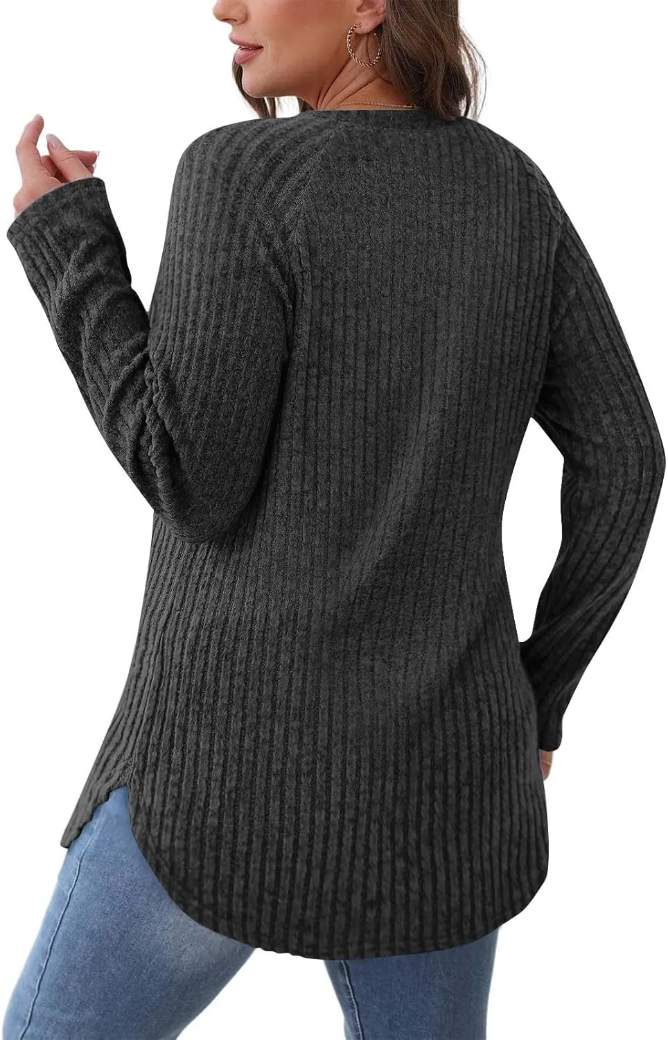 Tunic Pullover Fall Shirts Women Clothes Long Sleeve Shirt Woman Wear Fashion 2025 Trendy Travel Outfit Winter Tops