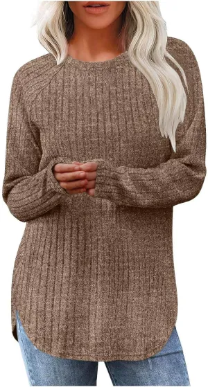 Tunic Pullover Fall Shirts Women Clothes Long Sleeve Shirt Woman Wear Fashion 2025 Trendy Travel Outfit Winter Tops