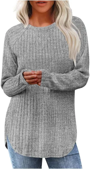 Tunic Pullover Fall Shirts Women Clothes Long Sleeve Shirt Woman Wear Fashion 2025 Trendy Travel Outfit Winter Tops