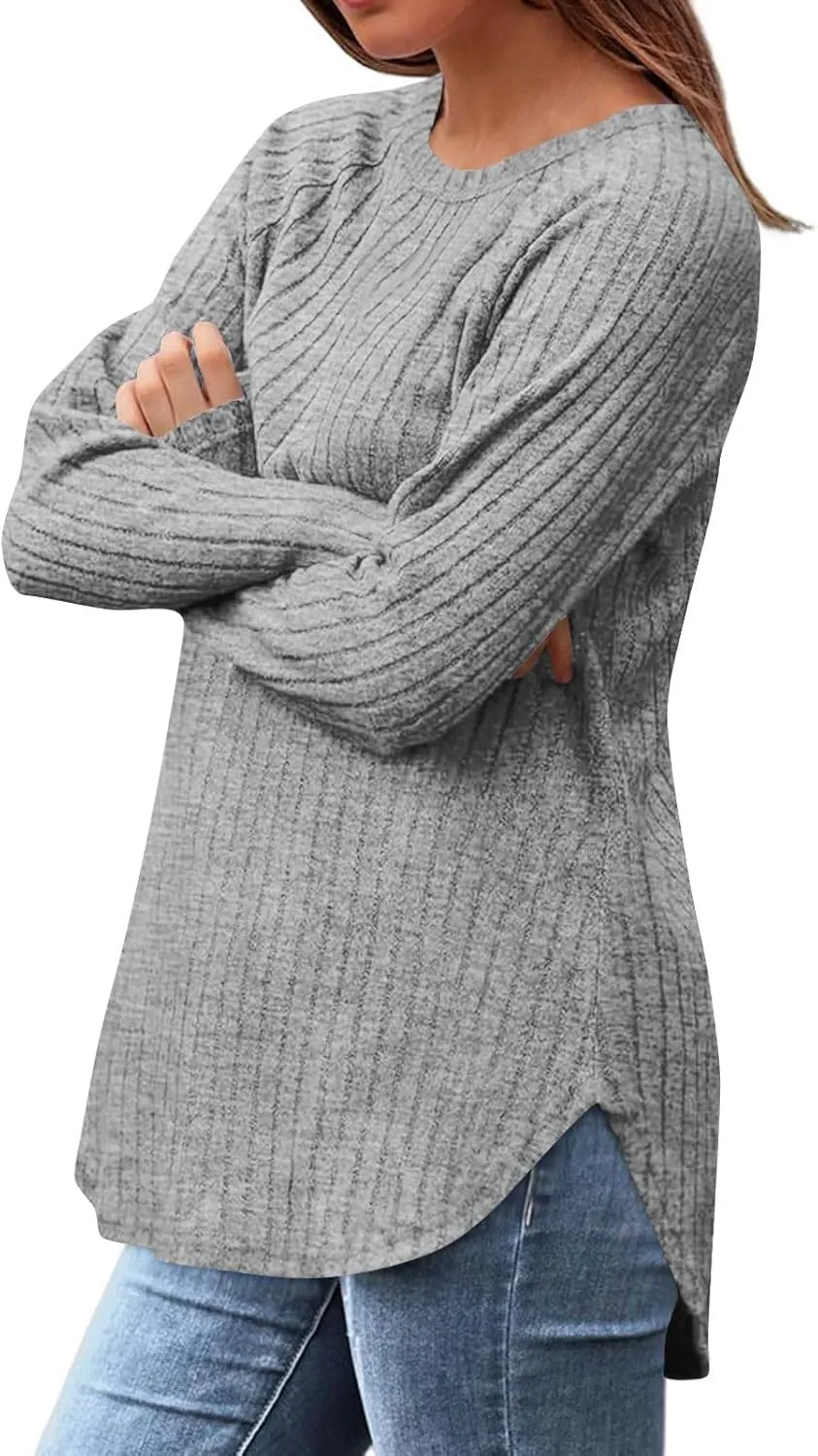 Tunic Pullover Fall Shirts Women Clothes Long Sleeve Shirt Woman Wear Fashion 2025 Trendy Travel Outfit Winter Tops