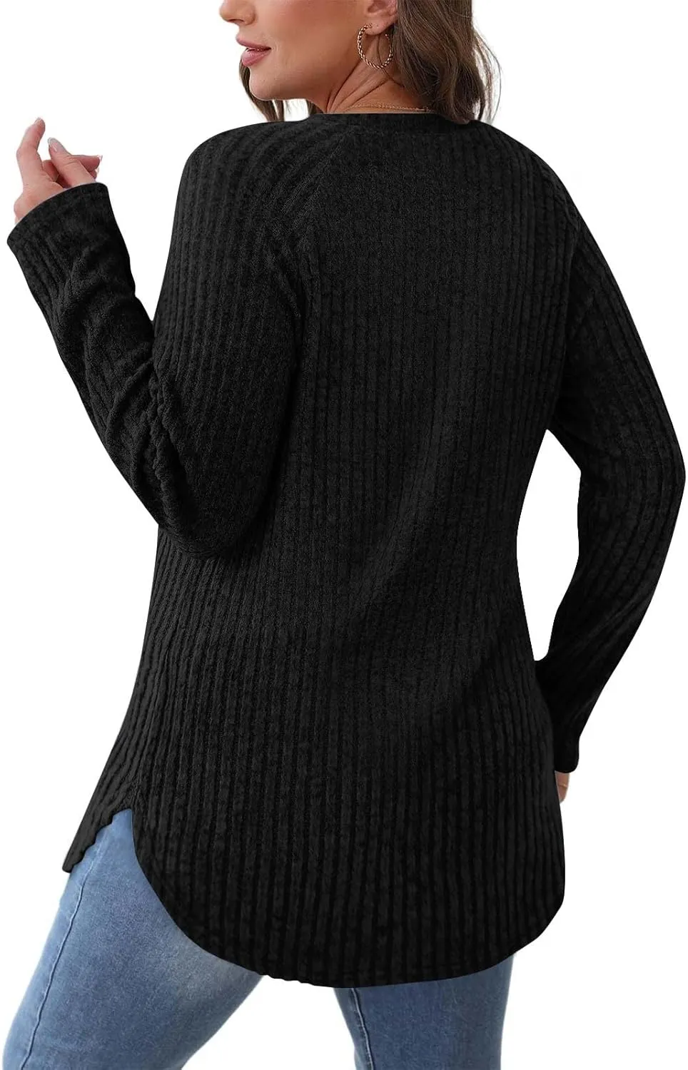 Tunic Pullover Fall Shirts Women Clothes Long Sleeve Shirt Woman Wear Fashion 2025 Trendy Travel Outfit Winter Tops