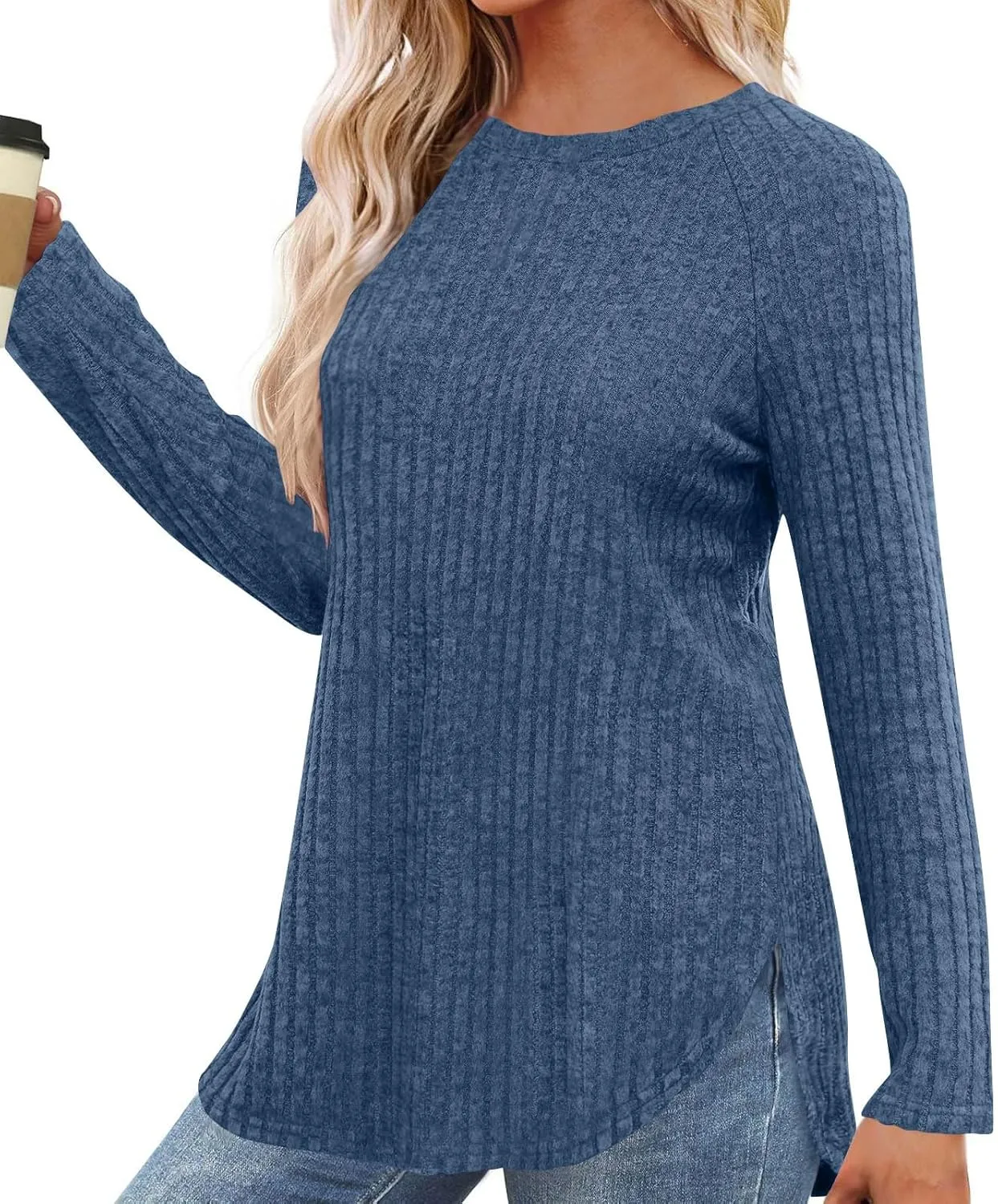 Tunic Pullover Fall Shirts Women Clothes Long Sleeve Shirt Woman Wear Fashion 2025 Trendy Travel Outfit Winter Tops