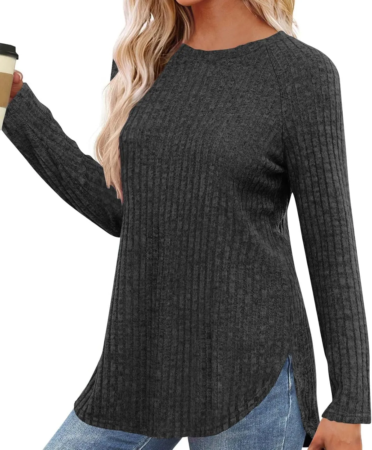 Tunic Pullover Fall Shirts Women Clothes Long Sleeve Shirt Woman Wear Fashion 2025 Trendy Travel Outfit Winter Tops