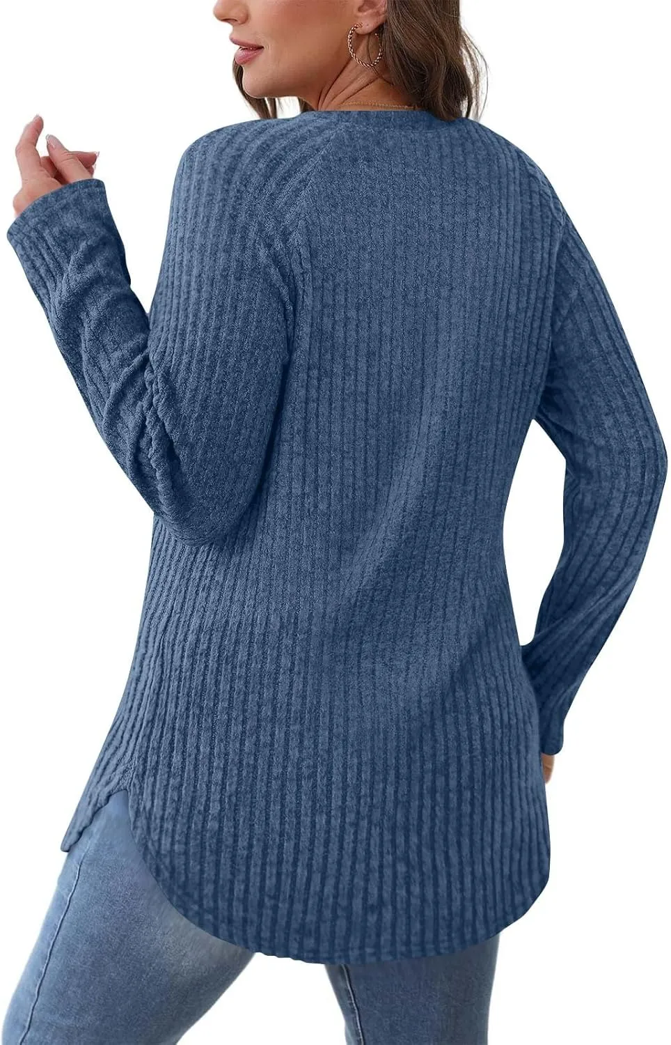 Tunic Pullover Fall Shirts Women Clothes Long Sleeve Shirt Woman Wear Fashion 2025 Trendy Travel Outfit Winter Tops