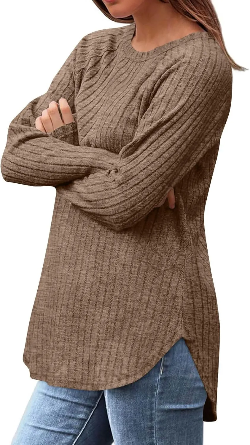 Tunic Pullover Fall Shirts Women Clothes Long Sleeve Shirt Woman Wear Fashion 2025 Trendy Travel Outfit Winter Tops
