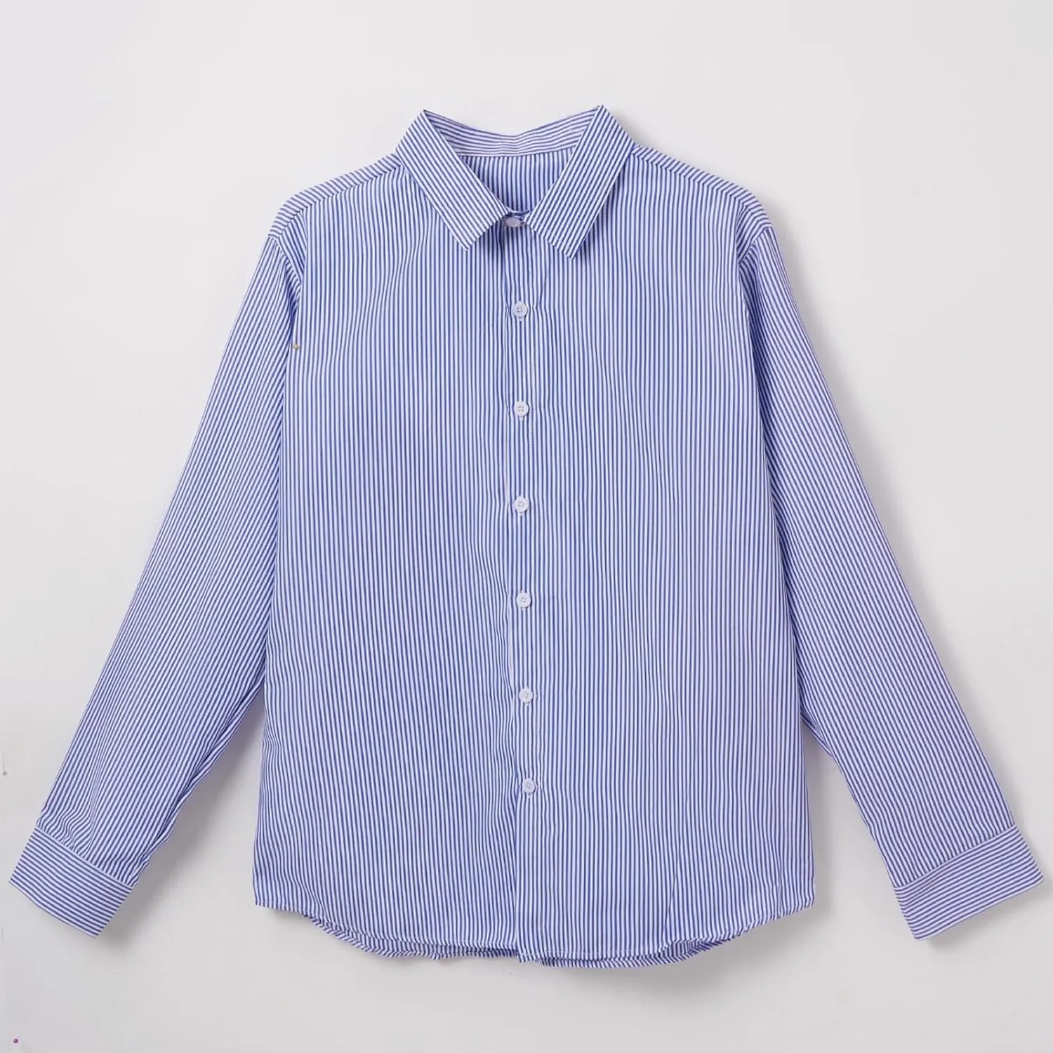 Uillui Men's Big and Tall Vertical Striped Dress Shirt Relaxed Fit Casual Business Button Down Shirt Long Sleeve for Men