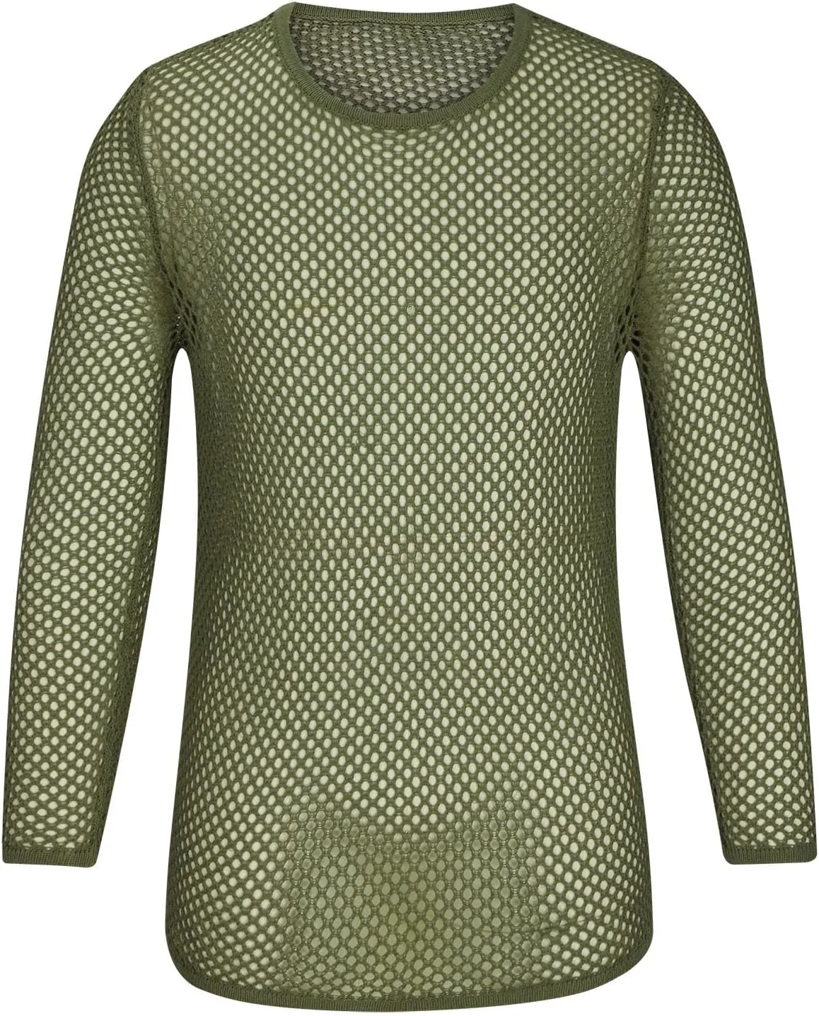 Uillui Men's Mesh Fishnet Muscle Shirts See Through Mesh Party Vest Tops Workout Muscle Tank Fitted Crew Neck Base Layer Tee