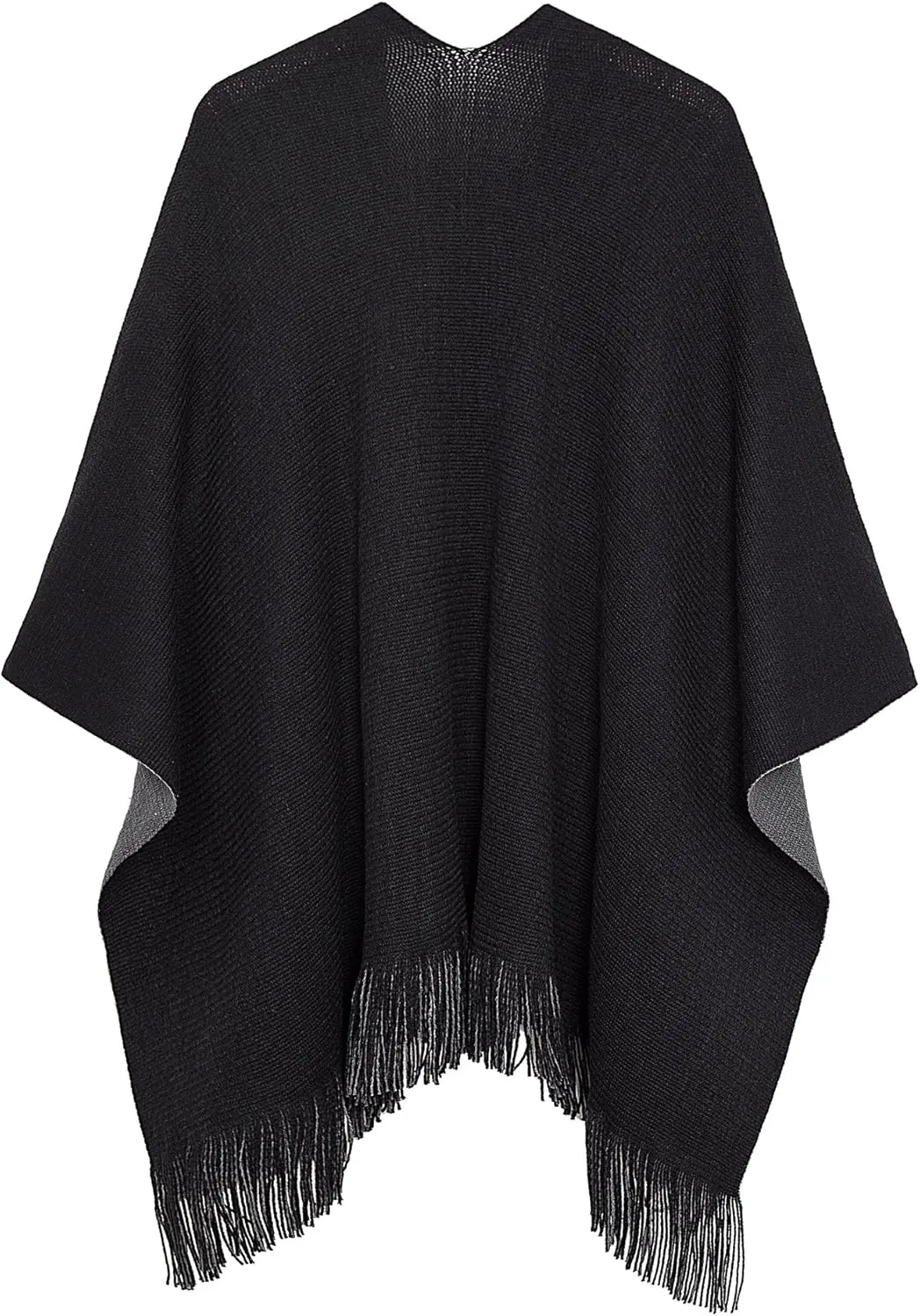 Urban CoCo Women's Winter Vintage Poncho Capes Tassel Blanket Shawl Wrap Cardigan Coat