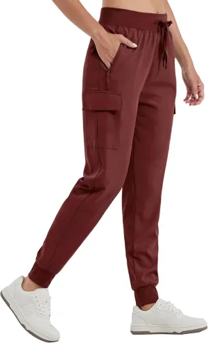 Willit Women's Cargo Hiking Pants Lightweight Athletic Outdoor Travel Joggers Quick Dry Workout Pants Water Resistant