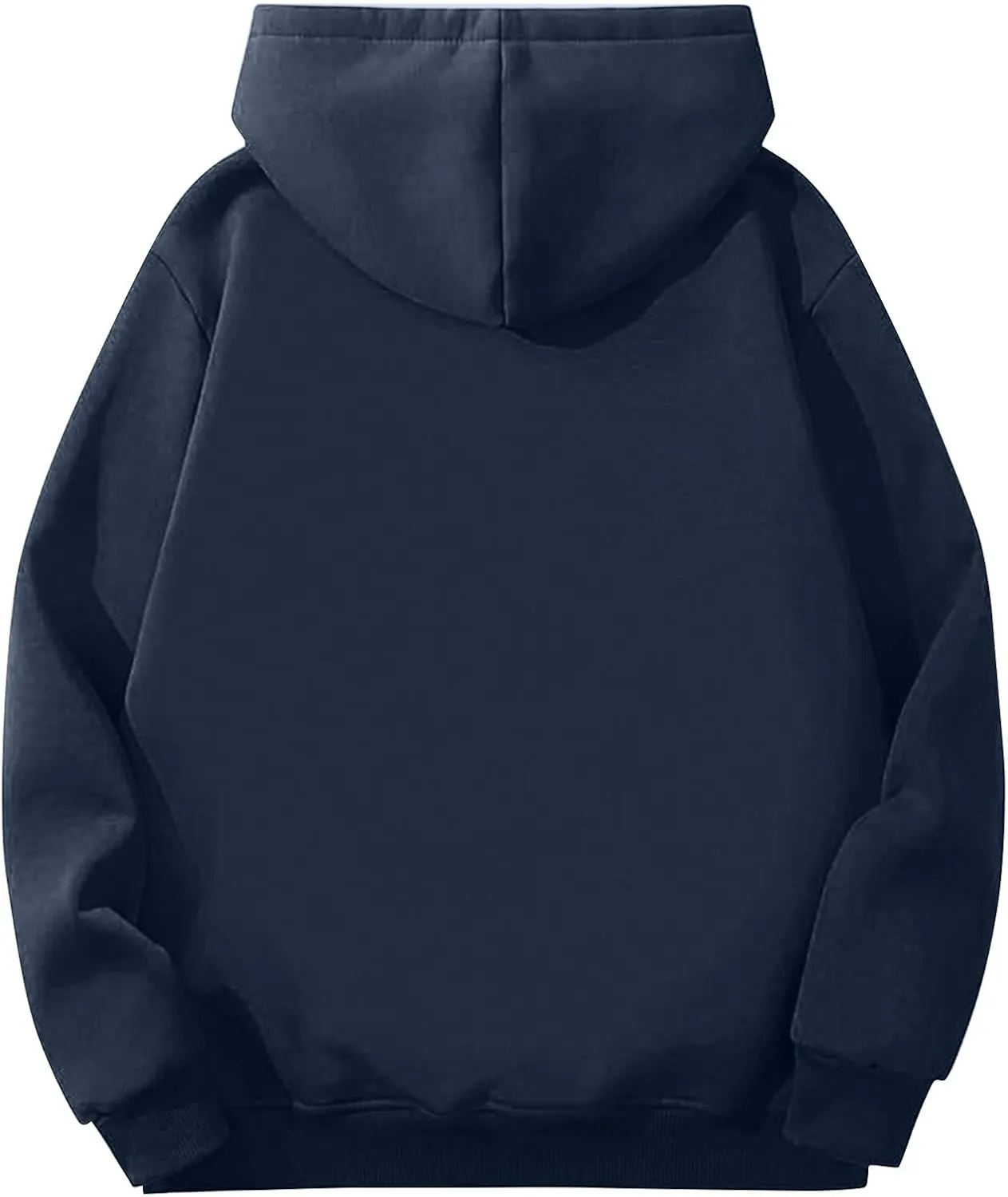Winter Fleece Hoodies for Men Baggy Sherpa Lined Warm Hooded Sweatshirt Drawstring Thick Plush Pullover Coat w/Pocket