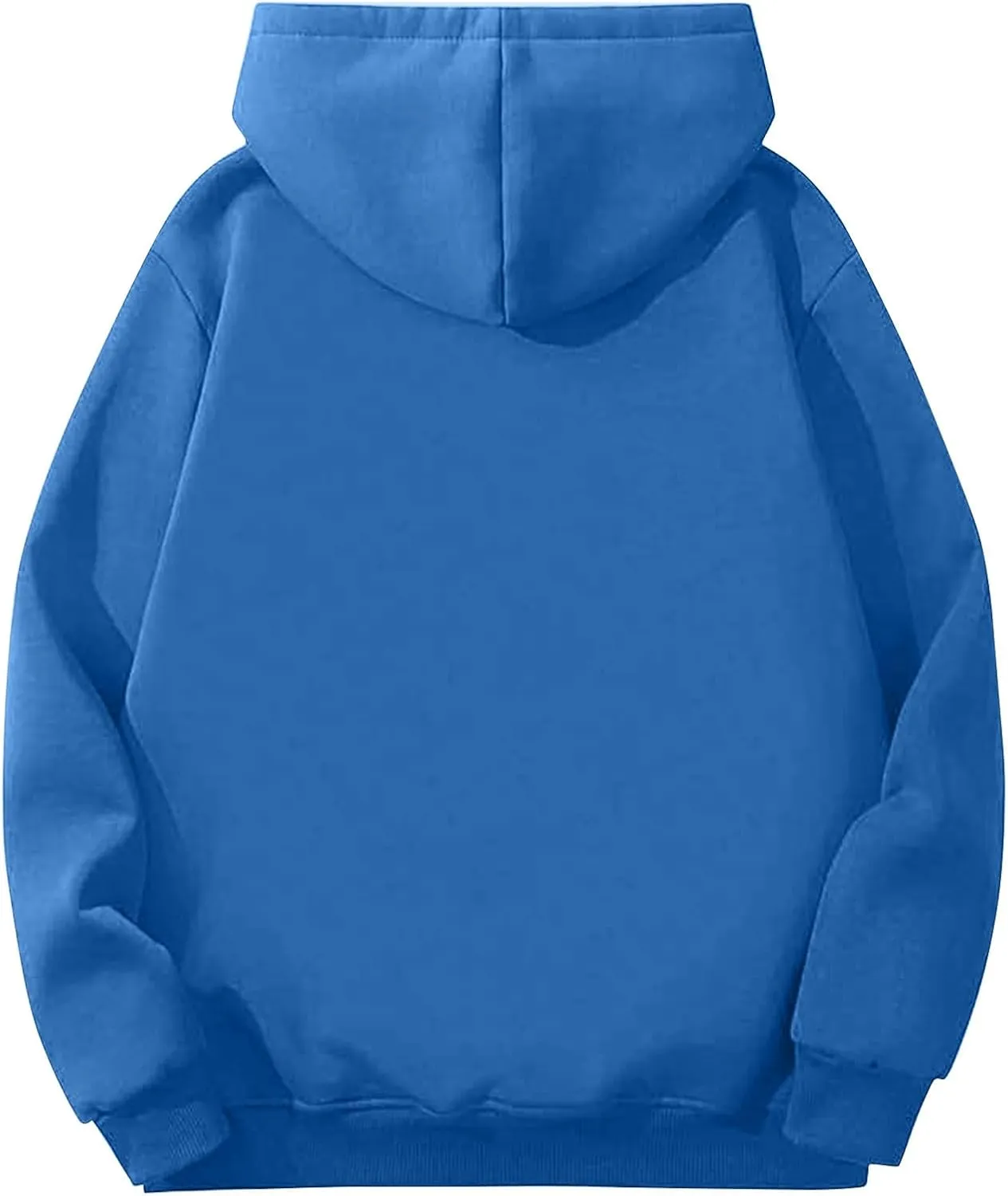 Winter Fleece Hoodies for Men Baggy Sherpa Lined Warm Hooded Sweatshirt Drawstring Thick Plush Pullover Coat w/Pocket