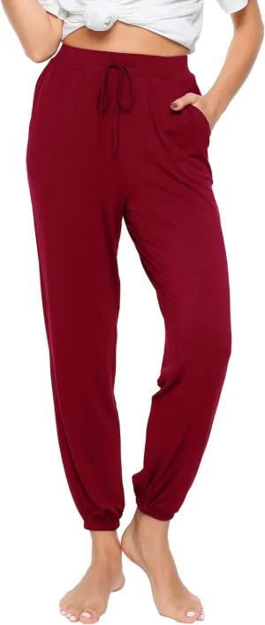 WiWi Bamboo Viscose Pajama Pants for Women Lounge Joggers Yoga Bottoms Plus Size Pajamas Pant Sweatpants S-4X