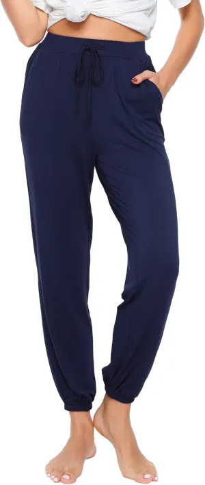 WiWi Bamboo Viscose Pajama Pants for Women Lounge Joggers Yoga Bottoms Plus Size Pajamas Pant Sweatpants S-4X