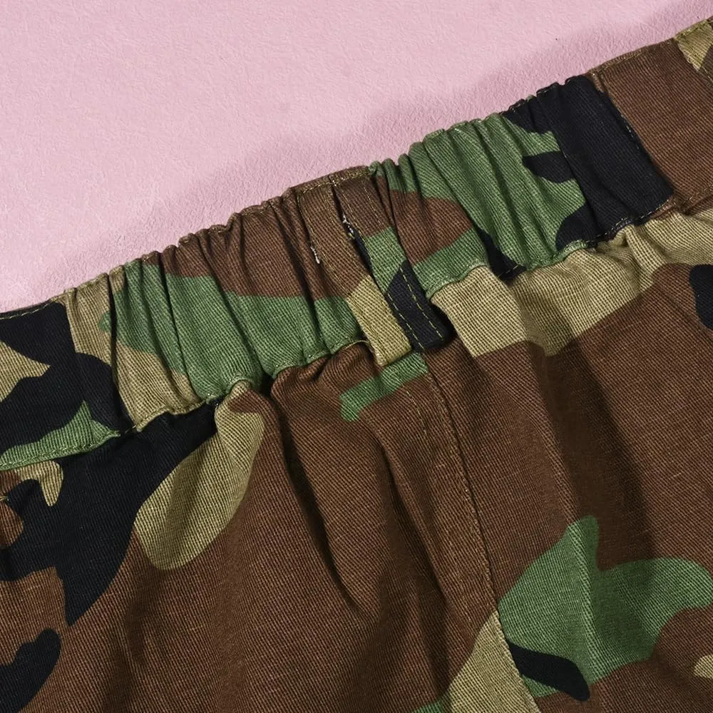 Women Midi Skirt Camo Skirt Cargo Skirt for Women Sexy High Split Skirt Maxi Skirts Army Fatigue Skirts Denim Skirt