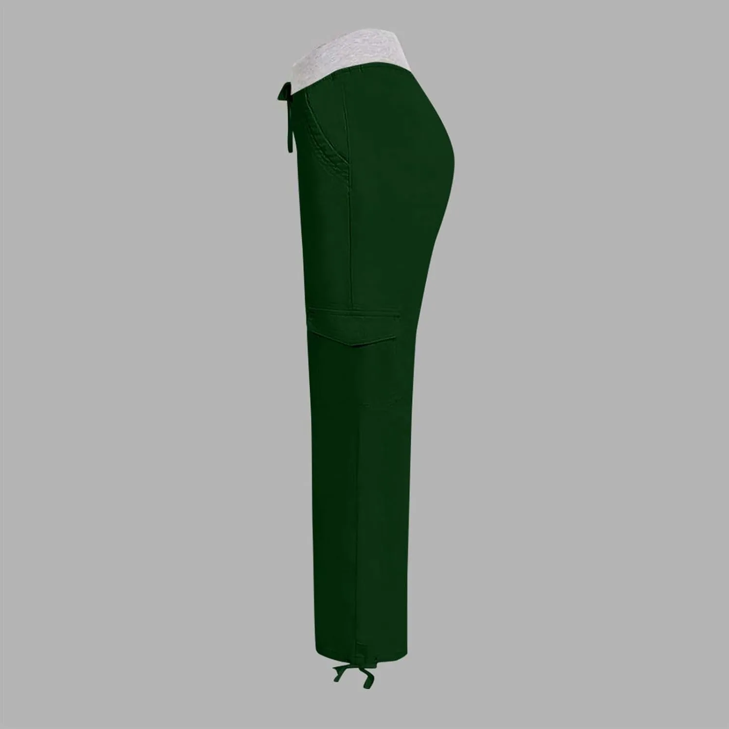 Womens Cargo Pants Mid Rise Hiking Pants Straight Leg Jogger Pants Lightweight Tactical Pants Drawstring Travel Pants