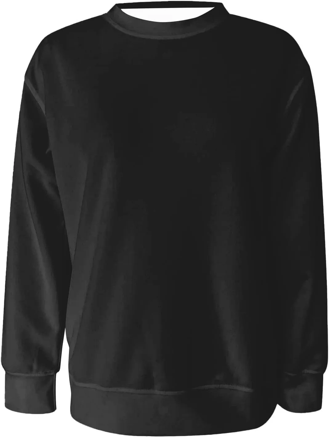 Womens Crewneck Sweatshirts No Hood Fall Long Sleeve Outfits Fashion Solid Oversized Sweatshirt Winter Pullover 2024