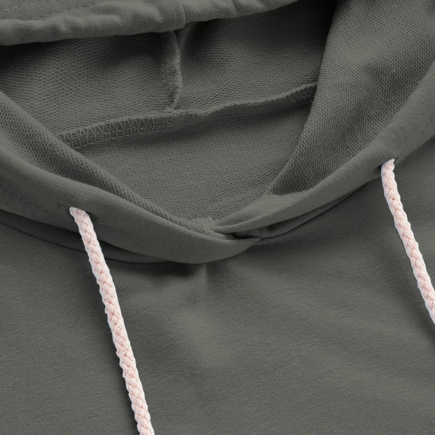 Women's Cropped Hoodies Long Sleeves Fleece Crop Top Sweatshirt with Hooded Drawstring Casual Plain Pullover Blouse