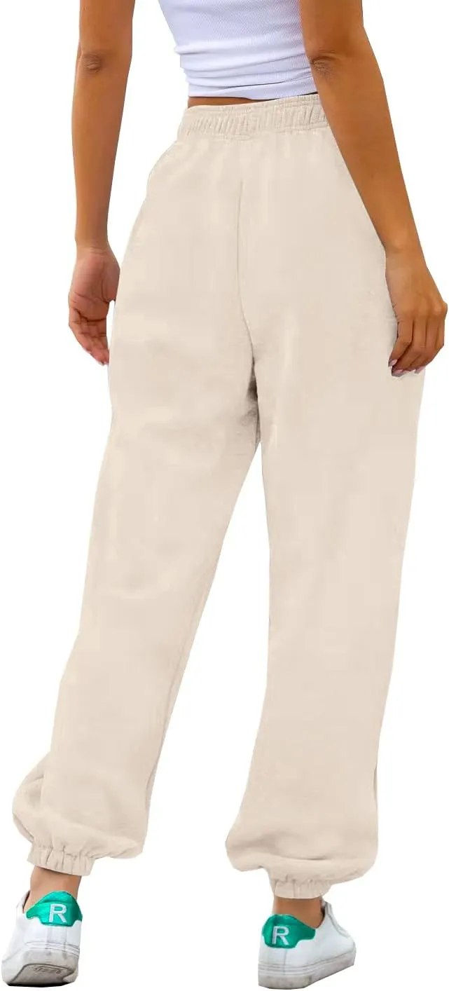 Women's High Waisted Sweatpants Athletic Pants Baggy Joggers Lounge Workout Jogging with Pockets