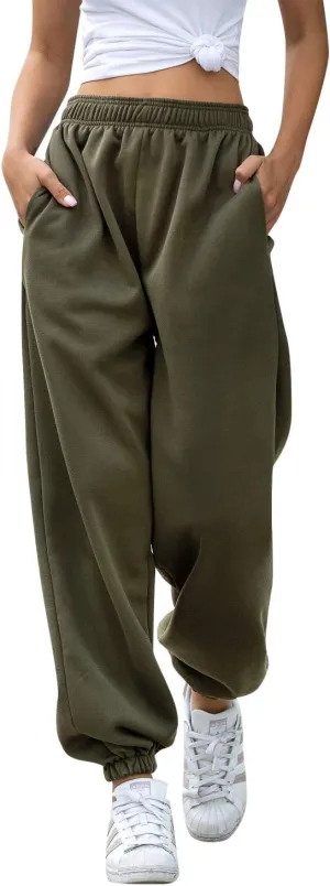 Women's High Waisted Sweatpants Athletic Pants Baggy Joggers Lounge Workout Jogging with Pockets