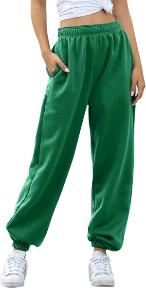 Women's High Waisted Sweatpants Athletic Pants Baggy Joggers Lounge Workout Jogging with Pockets