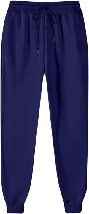Women's Jogger Pants Warm Fleece Lined Sweatpants High Waist Athletic Pants Trendy Fall Pants Trousers with Pockets