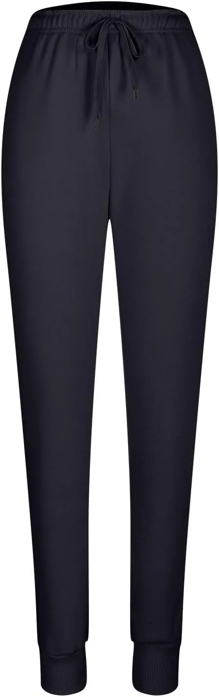 Women's Jogger Pants Warm Fleece Lined Sweatpants High Waist Athletic Pants Trendy Fall Pants Trousers with Pockets